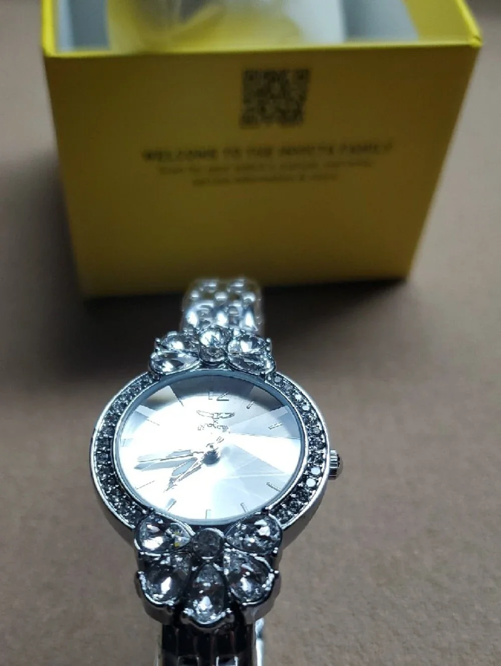 Invicta Silver Crystal Floral Accent Women's Watch - Picture 5 of 6